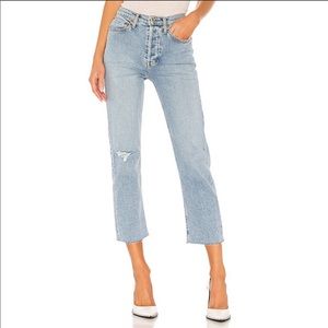 Re/Done NWT High Rise Stove Pipe Cropped Jeans